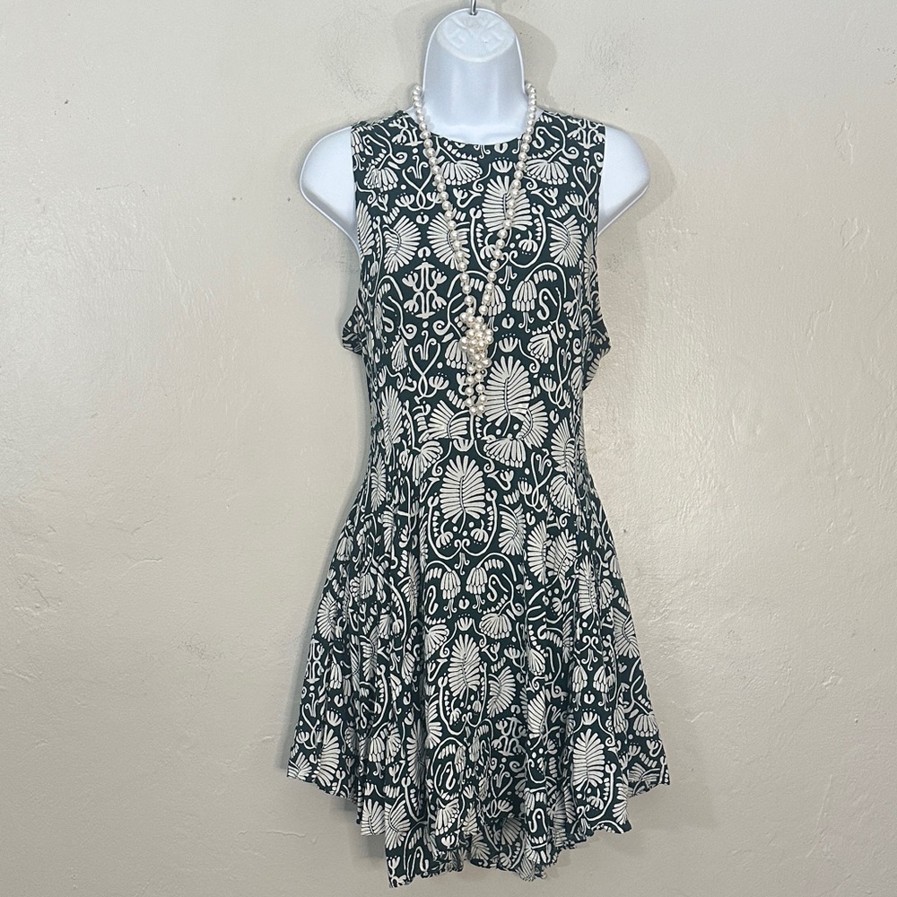 H&M Black and White Patterned Mini Dress